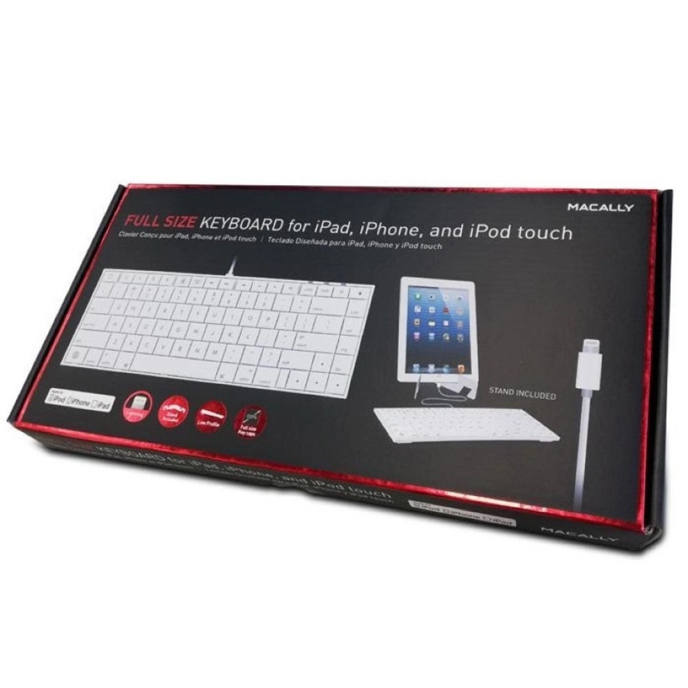 NIB Macally Full Size Keyboard for iPad, iPhone, and iPod touch